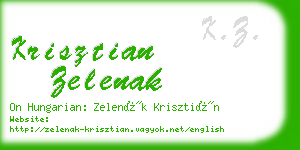 krisztian zelenak business card